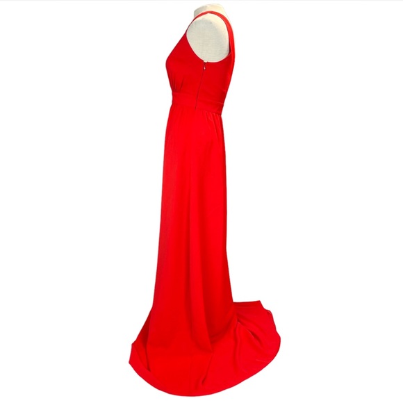 Dress The Population NWOT RARE  'Bea' Keyhole Bodice Gown in Red Size XS - Picture 6 of 11